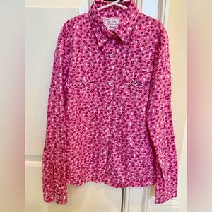 Panhandle Girls pink western style top size L
